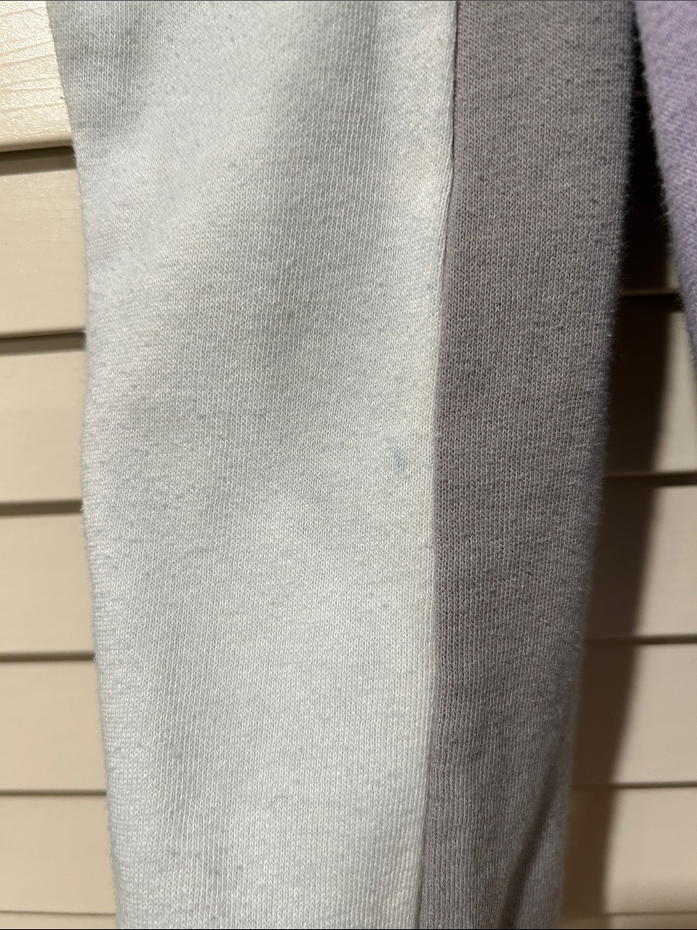 Forever 21 Gray, White & Lavender Colorblock Quarter-Zip Sweater Size L - Picture 6 of 8